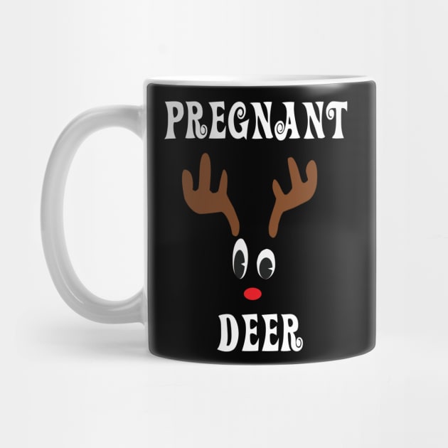 Pregnant Reindeer Deer Red nosed Christmas Deer Hunting Hobbies Interests by familycuteycom